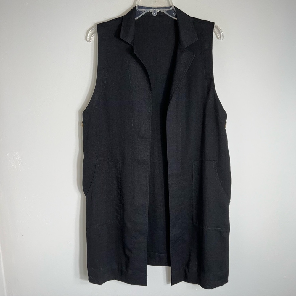 Fridaze Linen Redefined Open Front Sleeveless Lin… - image 1